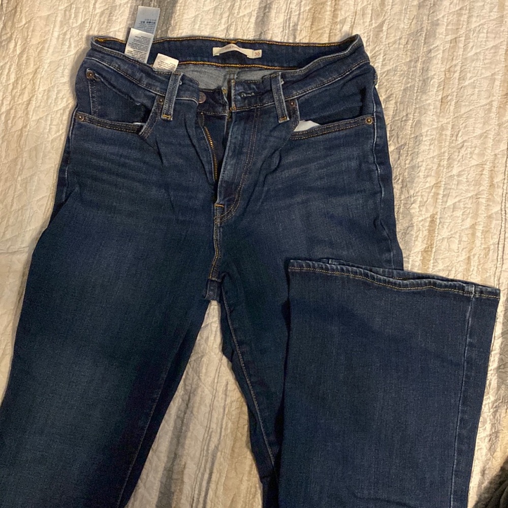 Levi’s dark wash flare jeans